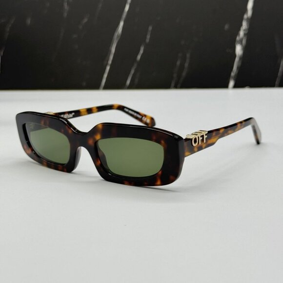 NEW OFF-WHITE OERI13C RENTON 6055 SUNGLASSES WOMEN OVAL HAVANA EYEWEAR - Picture 1 of 11